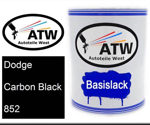 Dodge, Carbon Black, 852: 1L Lackdose, von ATW Autoteile West.